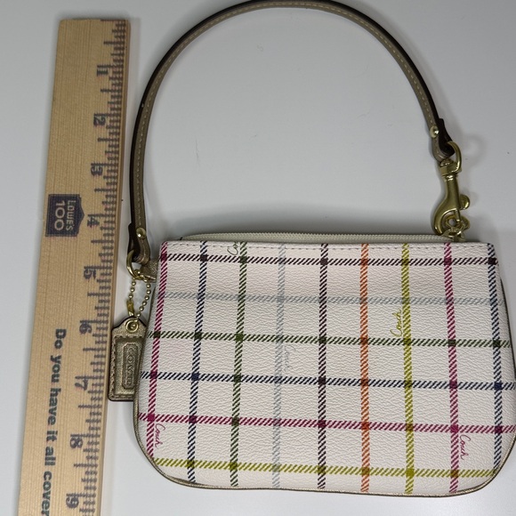 Coach | Peyton Heritage Tattersall Multicolor Wristlet Pouch - Picture 3 of 10